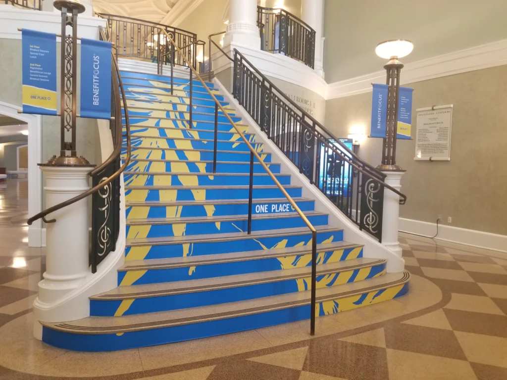 Benefit Focus staircase signage job