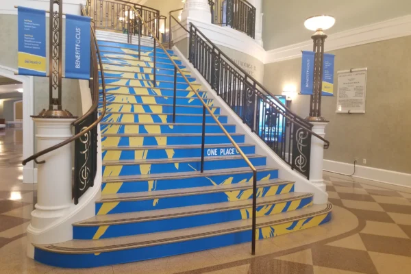 Benefit Focus staircase signage job