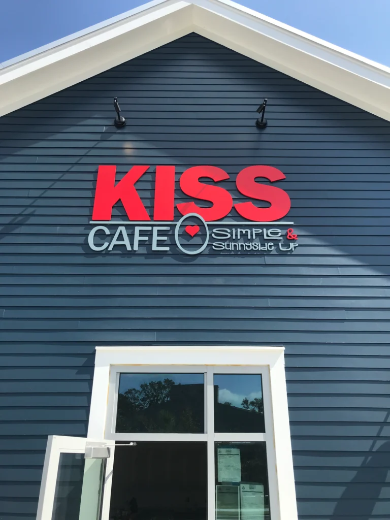 KISS Cafe signage project